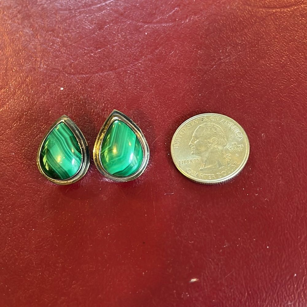 Malachite Earrings - Picture 4 of 4
